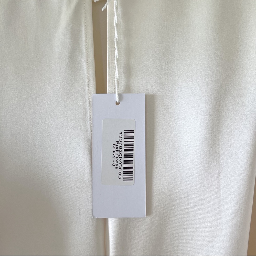 Reformation Rudi Silk Mini Dress Ivory 6 - Picture 6 of 8
